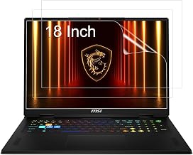 3 Pack 18 Inch Screen Protector for MSI Vector A18 HX, MSI Raider 18 HX AI, MSI Stealth 18 HX AI, MSI Titan 18 HX AI, MSI CreatorPro X18 Laptop-(2024-2025) Anti Scratch HD Crystal Clear (PET)