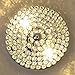 SOTTAE Elegant Crystal Chandelier Ceiling Light,2-Light Chrome Finish Modern Flush Mount Ceiling Light Fixtures for Bedroom Living Room Kids Room Entryway Foyer Hallway, 12 Inch Dome Ceiling Lamp