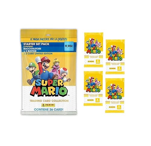 Super Mario Trading Card Collection - Super Starter Pack [Starter Pack + 4 Bustine]