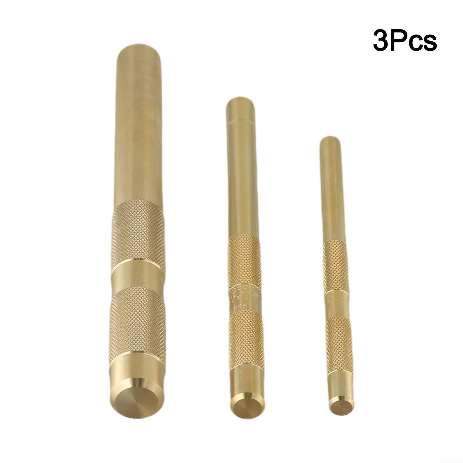 Juego de herramientas de cincel de latón macizo que no daña, punzones de deriva multiusos de 3 piezas for trabajos de ingeniería, carpintería y mantenimiento de hardware