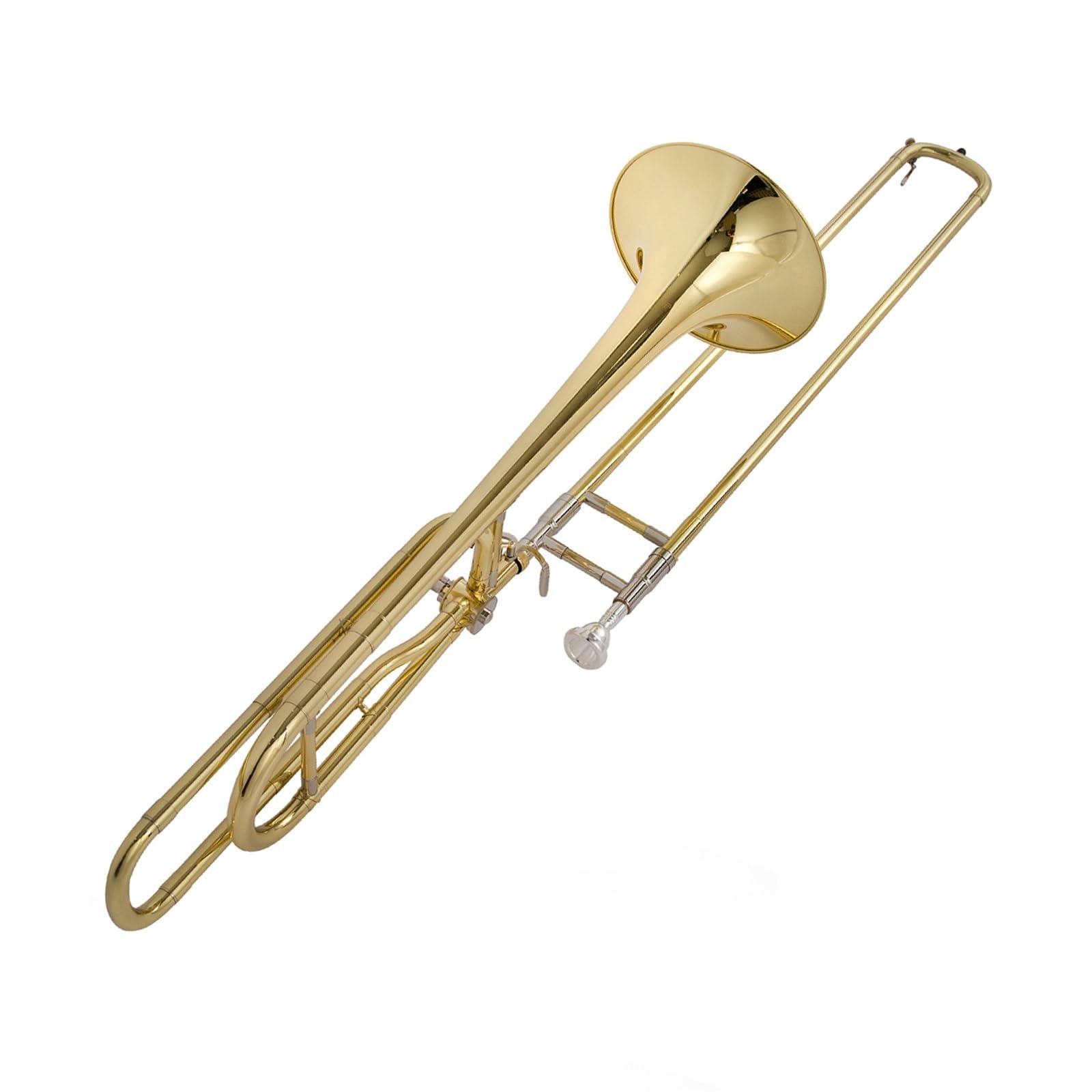 Professionnelle Trombone Trombone Modulant Clé De Si Bémol Fa Laque Nickel Plaqué Or Laiton