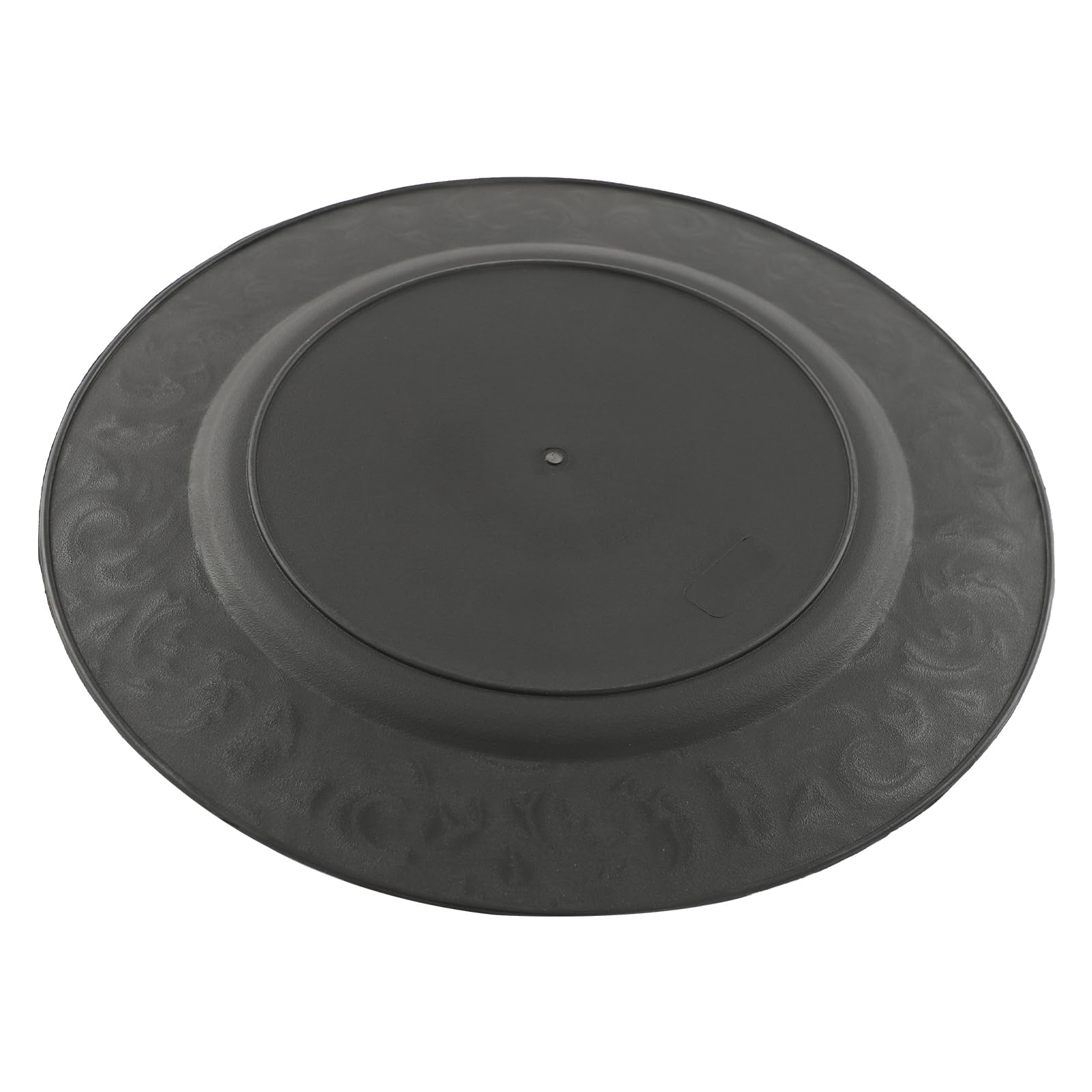 Set di 24 piatti grandi, diametro 33 cm, con bordo decorato, riutilizzabili, per feste, buffet, Natale, matrimoni, catering, grigliate e ristoranti (argento)