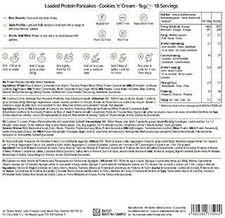 THE PROTEIN WORKS Preparato Per Pancake Proteici, Colazione Ad Alto Contenuto Proteico, Snack A Basso Contenuto Di Zucchero, Panna & Biscotti, 16 Porzioni - 1 kg