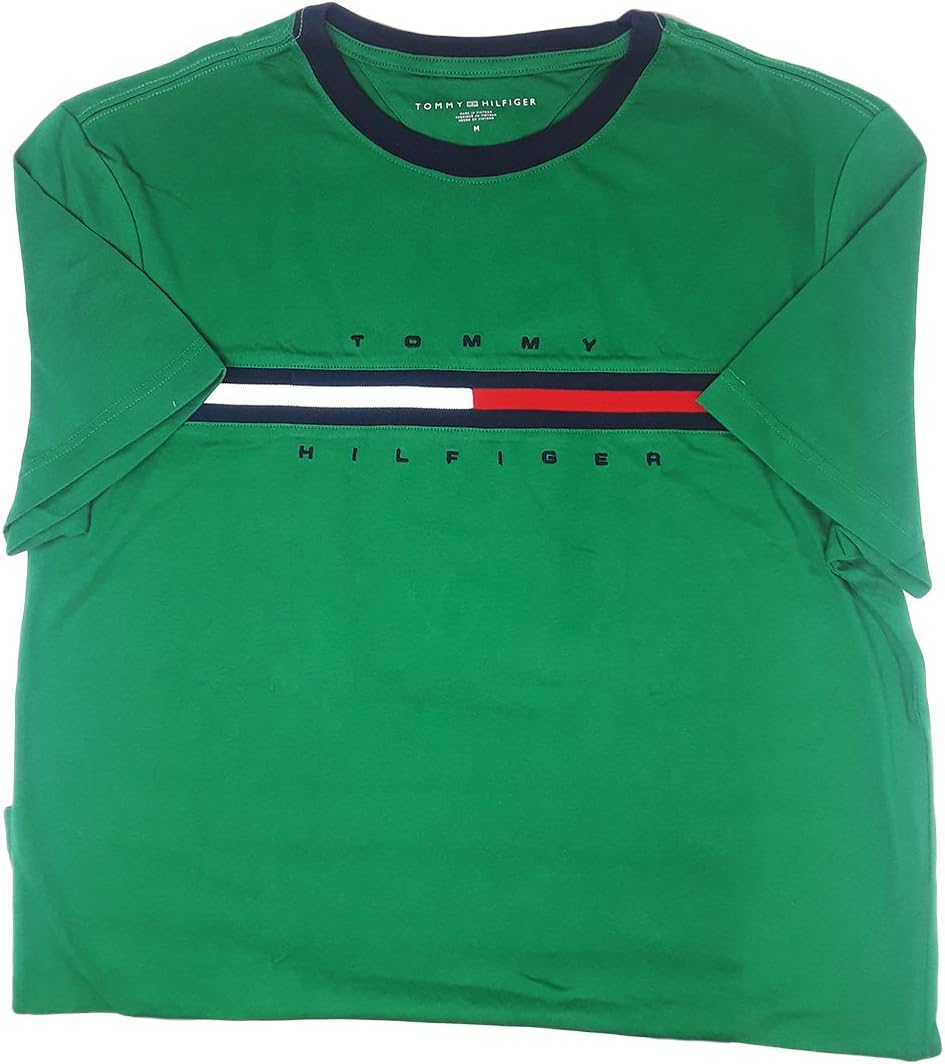 Tommy Hilfiger Men's Tommy Jeans Graphic Logo T-Shirt Medium Green
