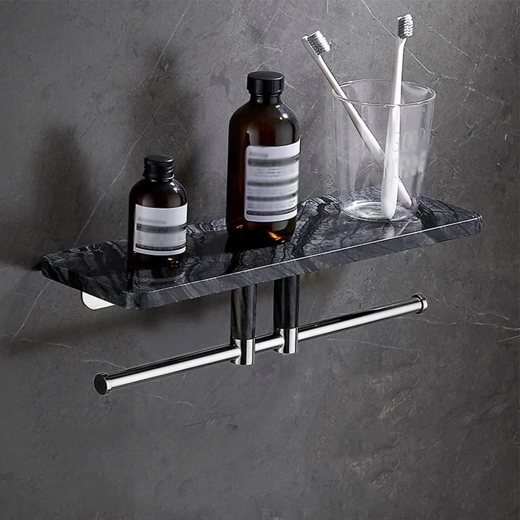 NPQPNAFC Shower Caddy Marble Bathroom Shelf Shampoo Cosmetics Organizer Storage Rack Towel Rack Wall Mounted Kitchen Shelves Holde