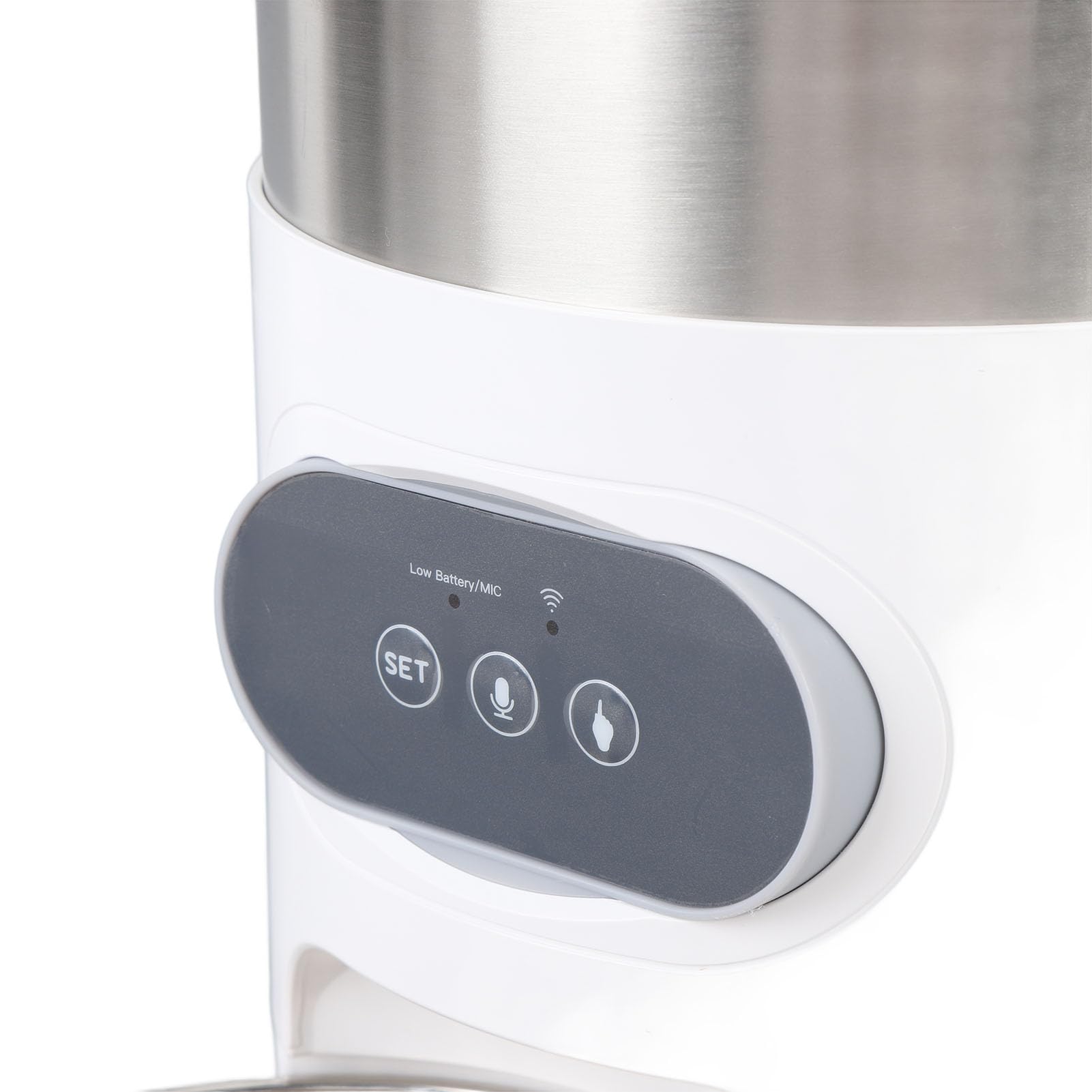 Comedero Automático para Gatos, Cuencos Dobles de Alimentación Temporizada de 4 litros, Dispensador de Alimentos para Mascotas de Acero Inoxidable con Control Inteligente de
