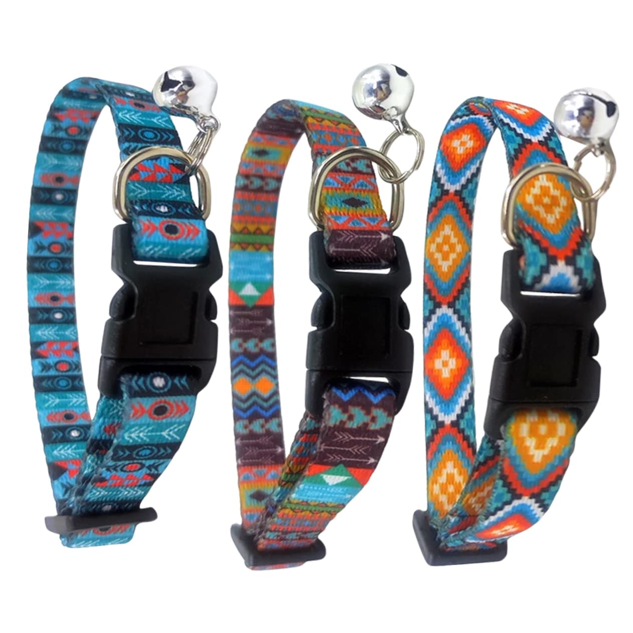 POPETPOP 12stücke Bohemian Stil Katzenhalsbänder Mit Glocke Verstellbare Und Leichte Hundehalsbänder Für Outdoor-aktivitäten Für Und Fotoshootings