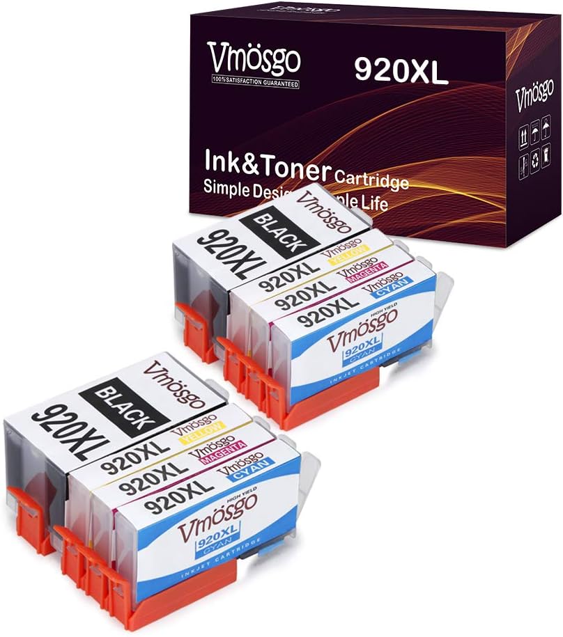Vmosgo Compatible with HP 920XL 920 Ink Cartridge High Yield, (2 Black, 2 Cyan, 2 Magenta, 2 Yellow), Work with HP Officejet 6500 6000 7500A 7000 7500 6500A E709 E710 Printer