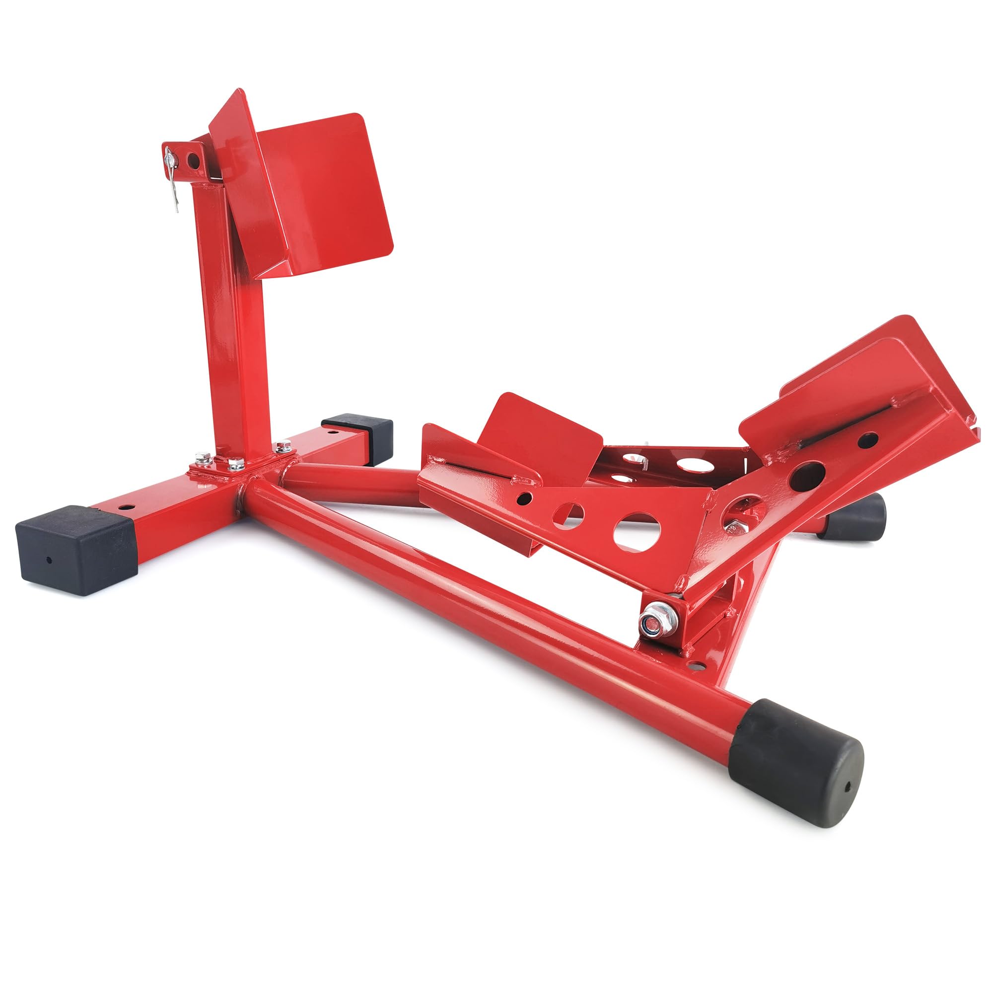 Universeller Motorrad-Radständer, verstellbar, schwer, verstärkter Stahl, Tragkraft 1500 lb, ideal für Anhänger, Garage, Cruiser, Sport, Dirt Bike – Reifen 12–21 Zoll
