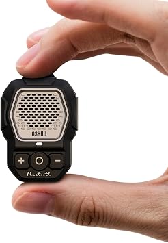 MFish Wearable Bluetooth Speaker, Clip-On Mini Portable Speaker with Built-in Mic for Hands-Free Calls, IPX67 Water/Dust Resistant, Ultra-Lightweight, Playtime, 4X Strong Clip Silver