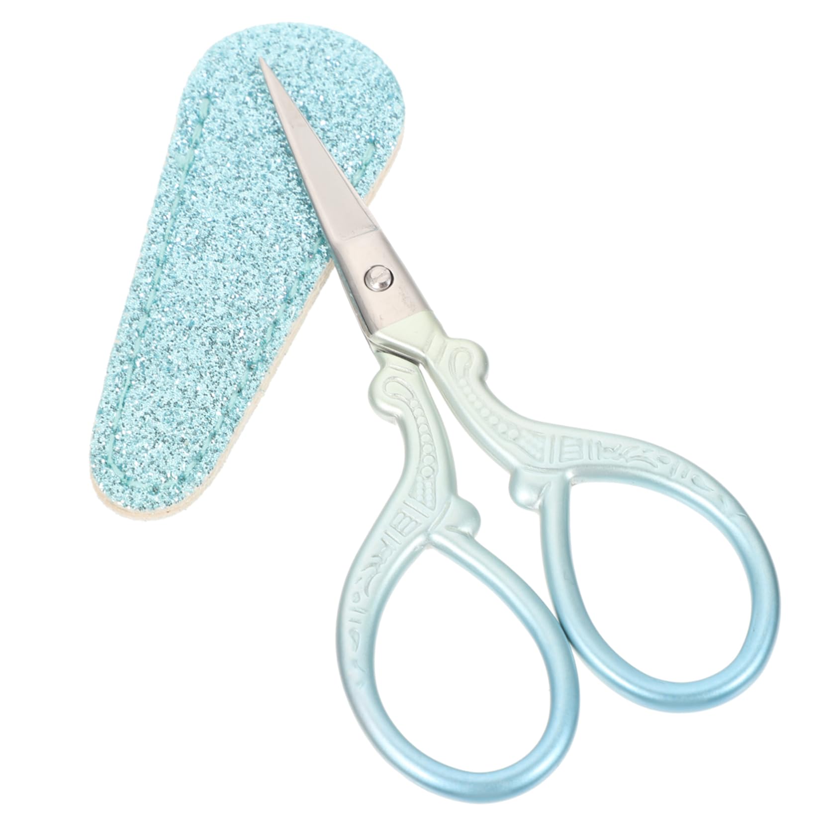 NUOBESTY 4stücke Kreative Stickschere Mit Schutzabdeckung Kleine Fadenschneider Für Diy Basteln Schule Ergonomisches Design Langlebiges Metall Für Scrapbooking Und Papierkunst Glitzernde