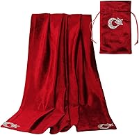 Vista 8 de BLESSUME Mantel de cartas de tarot de altar con bolsa de tarot adivinación Wicca Velvet (azul 2)