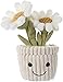 Apricot Lamb Plüschtier Pflanze Daisy Gänseblümchen Plüsch Spielzeug Plüsch Blume Gänseblümchen Puppen Spielzeug für Kinder und Baby weich & waschbar