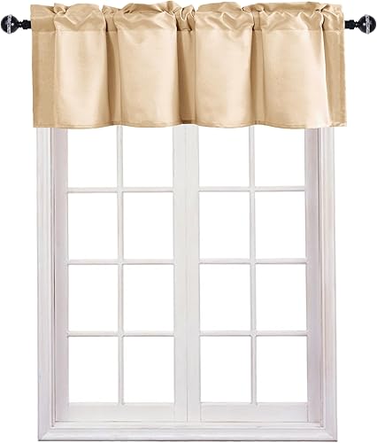 JIUZHEN Cortinas de cenefa para ventana de cocina, cenefas para ventana de sala de estarsótano, cortinas de ventana de baño, aislamiento térmico,