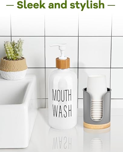 Miniatura 8 de Dispensador de tazas de baño de alta calidad, soporte compacto para tazas Dixie de 3 onzas, dispensador de tazas de enjuague bucal de 3 4 onzas,