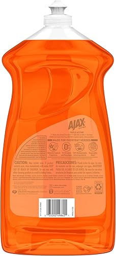 Miniatura 7 de Ajax Líquido para lavar platos de triple acción, 52 onzas, naranja