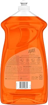 Ajax Triple Action Dish Liquid, 52 Oz, Orange, Carton Of 6 Bottles