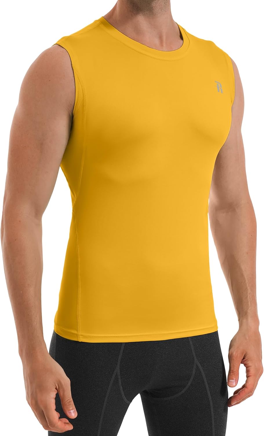 Runhit Sleeveless Compression Shirt Men Tank Top Athletic Muscle Shirts for Men - Image 2