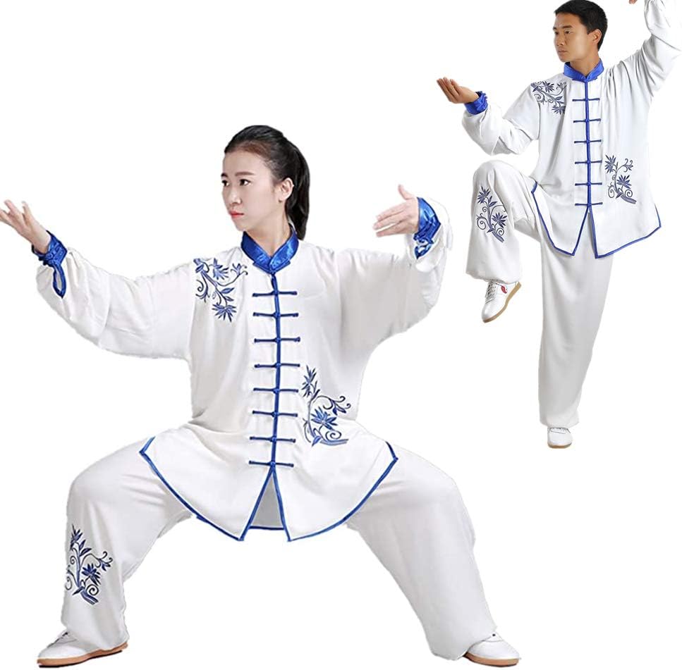 Hand Embroidery Unisex Tai Chi Uniform Cotton Chinese Kung Fu artial Arts Wear