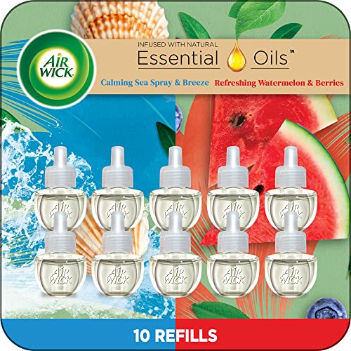 Air Wick Plug In Refills, Calming Sea Spray & Fresh Watermelon,10 count - image 1