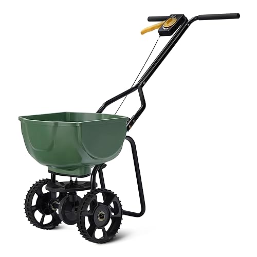 Amazon Basics Fertilizer Spreader for Lawn, 33 Pounds, 0.53 Cubic