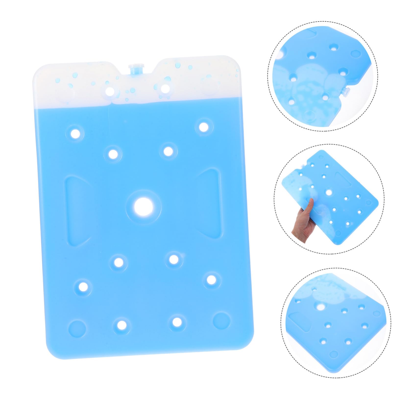 Happyyami Bloc de Glace Réutilisable 1500ml en PE, Bleu, pour Glacière