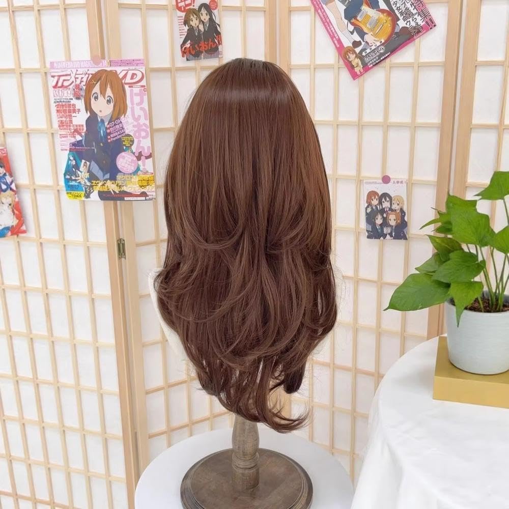 Haarpflege Perücke Für Frauen 50,8 Cm Lange Haarschichten Perücken Mit Pony Hochtemperaturfasern
