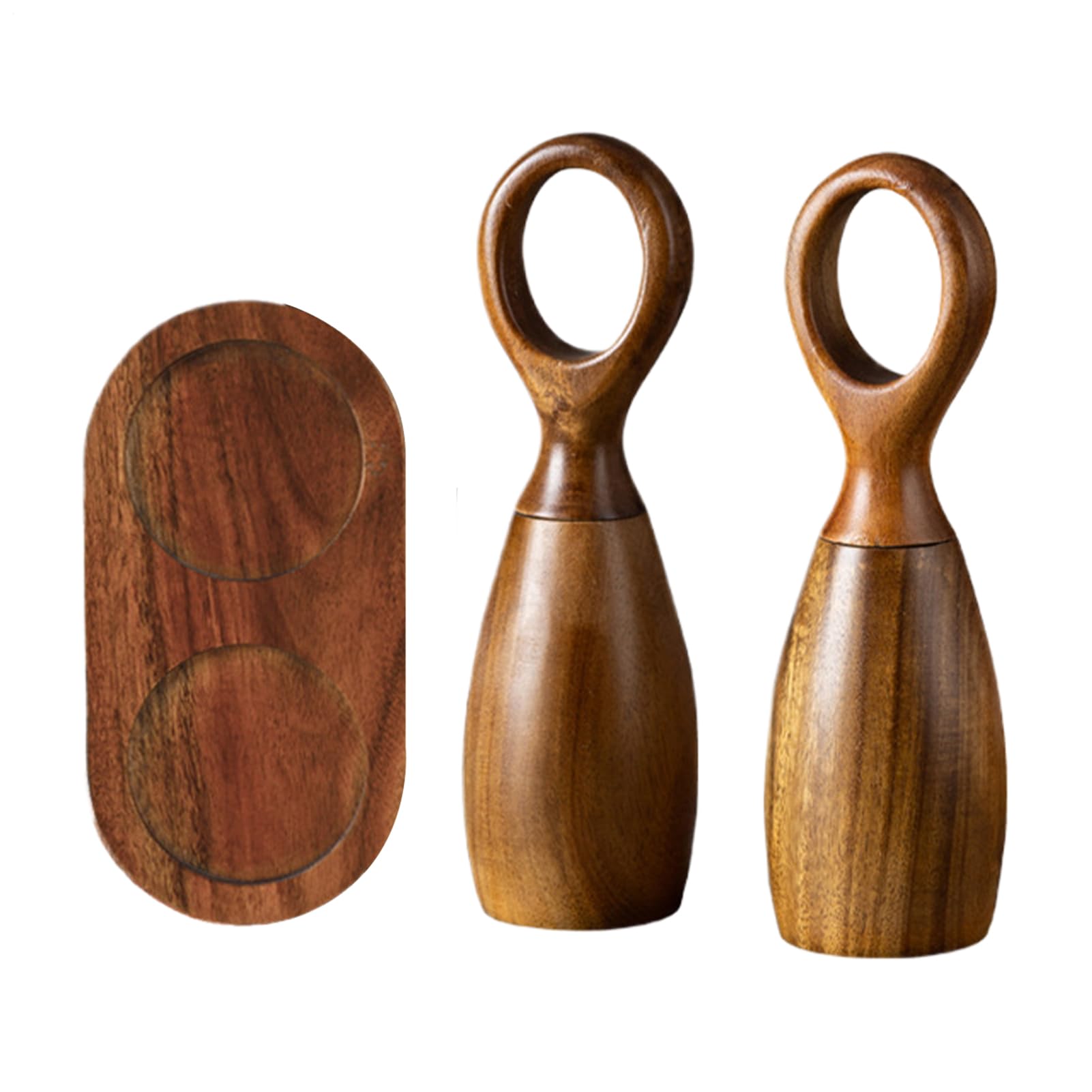 Drewniany zestaw młynków do soli i pieprzu, ręczny młynek do pieprzu, rdzeń ceramiczny do wielokrotnego napełniania, sól i młynek z regulowaną grubością, do domu, kuchni, gotowania na świeżym
