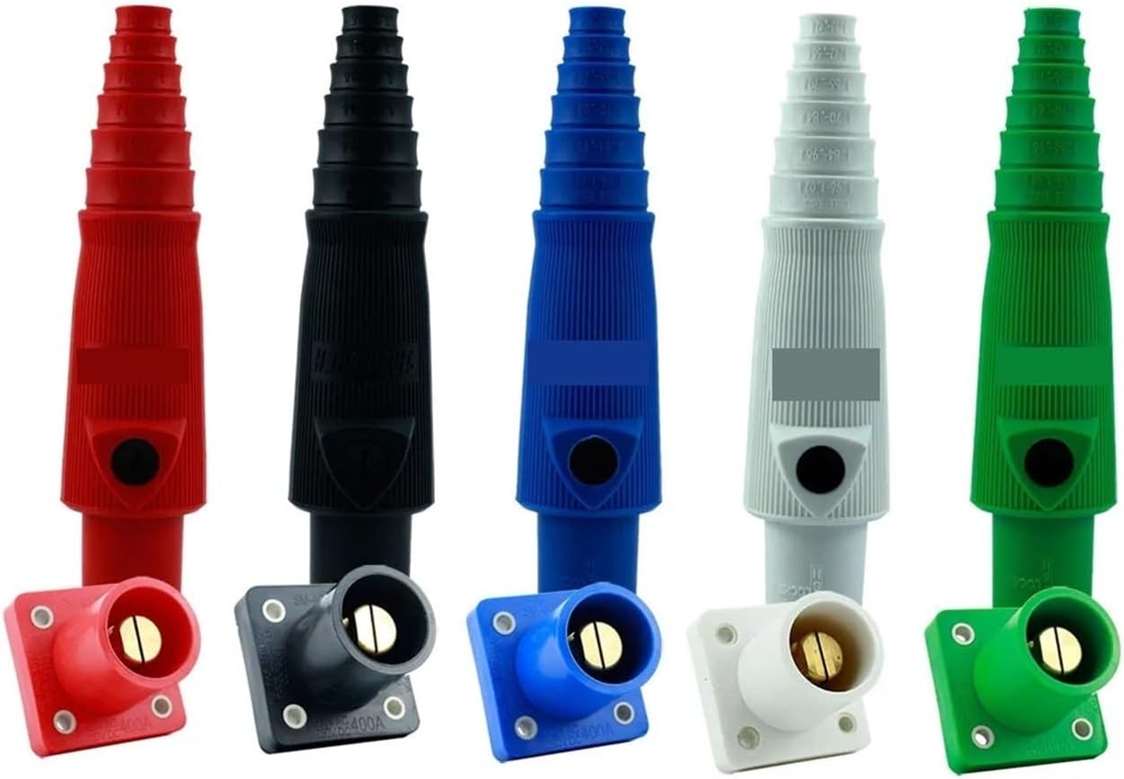 10PCS Female Inline Plugs Panel Mount Male Sockets 400 Single Pole Camlock Compatible With Stage Power Distribution Box