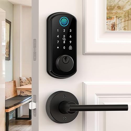 Cerradura de puerta inteligente WiFi Hornbill - Cerradura frontal sin llave - Hornbill - Cerradura electrónica de huella digital con cerradura