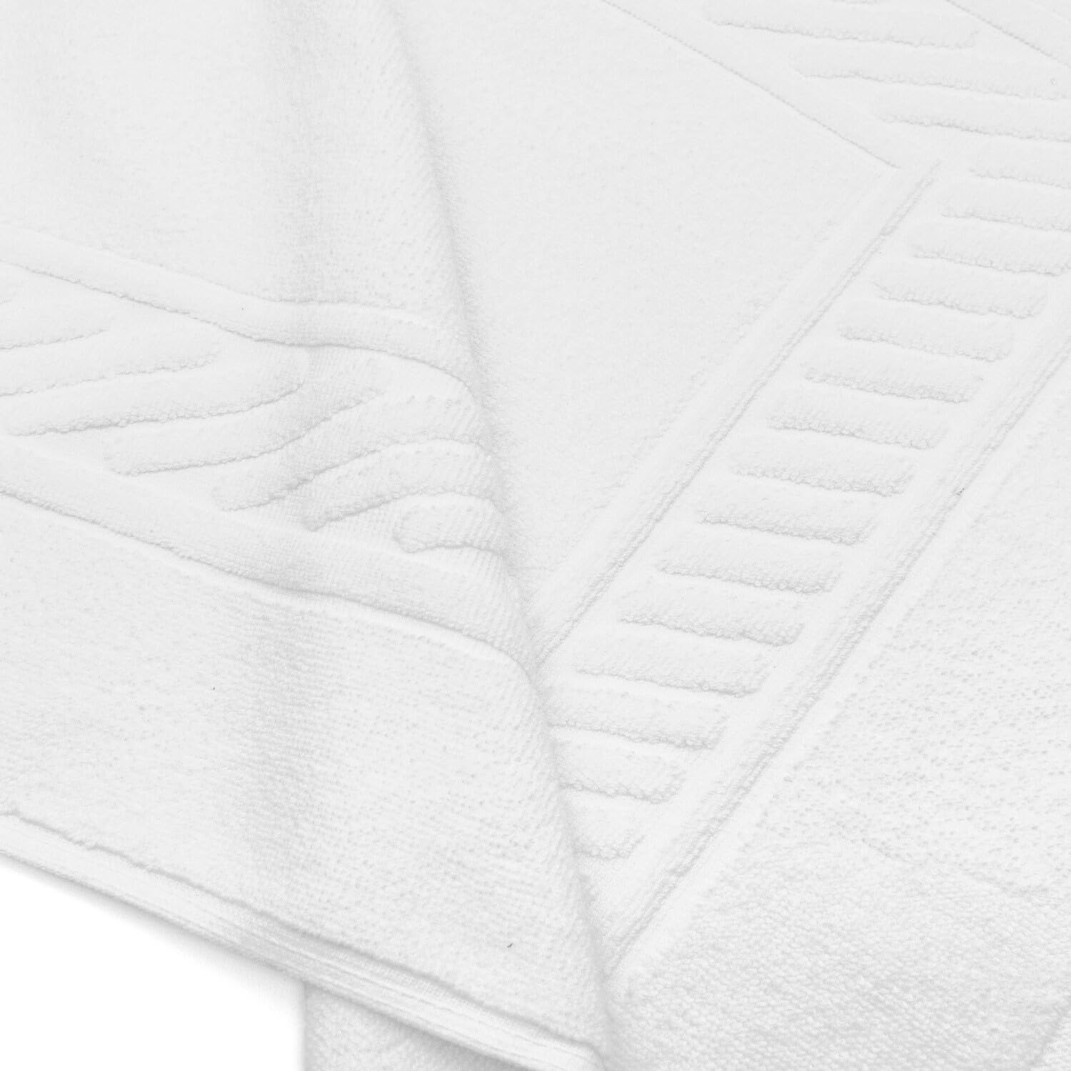 10 unidades Hotel alfombrilla de baño – blanco – Aloé – 600 g/m²