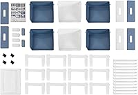 Vista 9 de Carrito de almacenamiento con ruedas con 6 cajones, organizador de almacenamiento apilable, carrito multifuncional de plástico, organizador