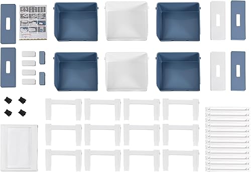 Miniatura 9 de Kreiaoer Organizador de cajones, organizador de escritorio, carrito de almacenamiento de manualidades con cajón de 6 estantes para artículos