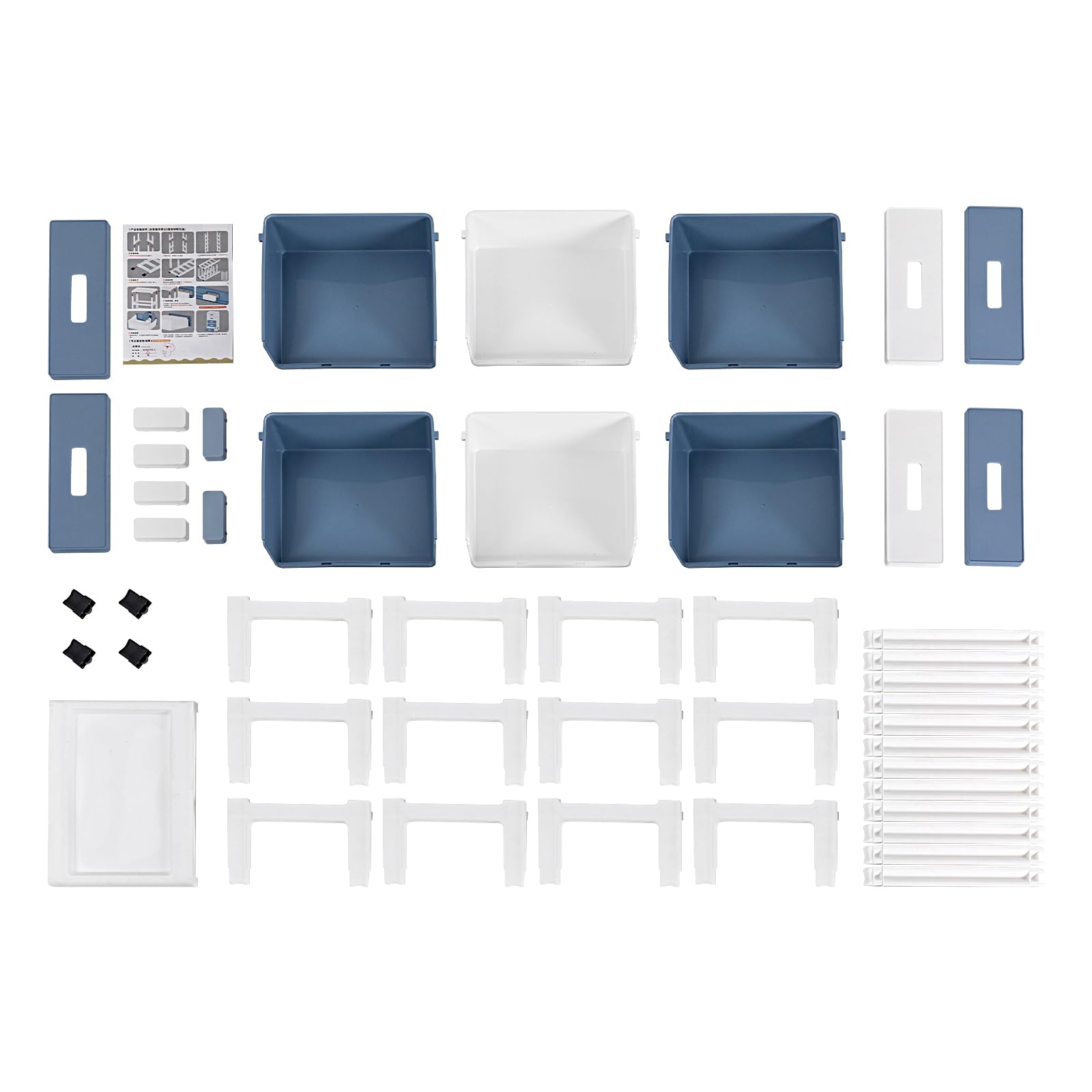 Boîte de rangement à tiroirs en plastique avec roulettes, 6 tiroirs, chariot à roulettes, chariot de bureau pour chambre à coucher, salle de bain, école et bureau