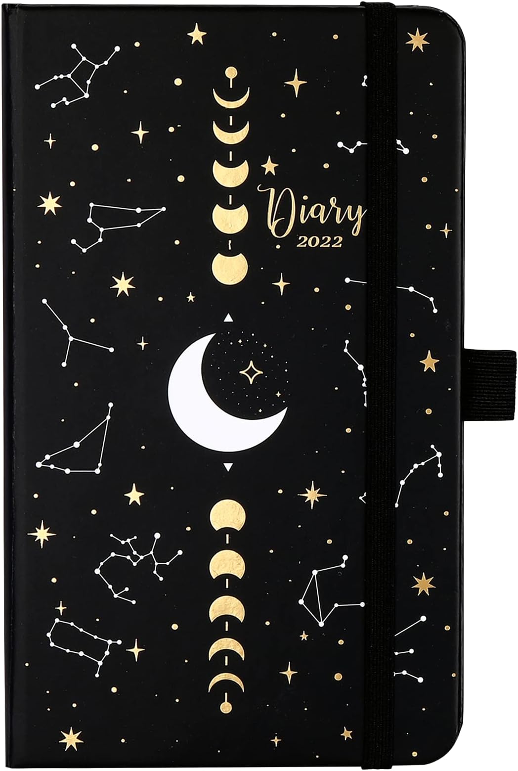 A6 Pocket Diary 2022 - A6 Diary 2022, Jan.2022 - Dec.2022, 16 x 10 x 1.4 cm - Black