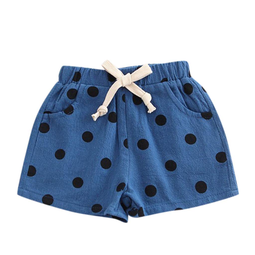 Loose Shorts Toddler Kids Baby Girls Boys Dot Print Shorts Summer Clothes Blue 2-3 Years