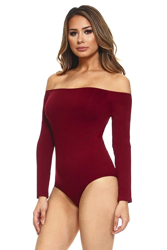 YELETE Women's Long Sleeve Off The Shoulder Jumpsuit Bodycon