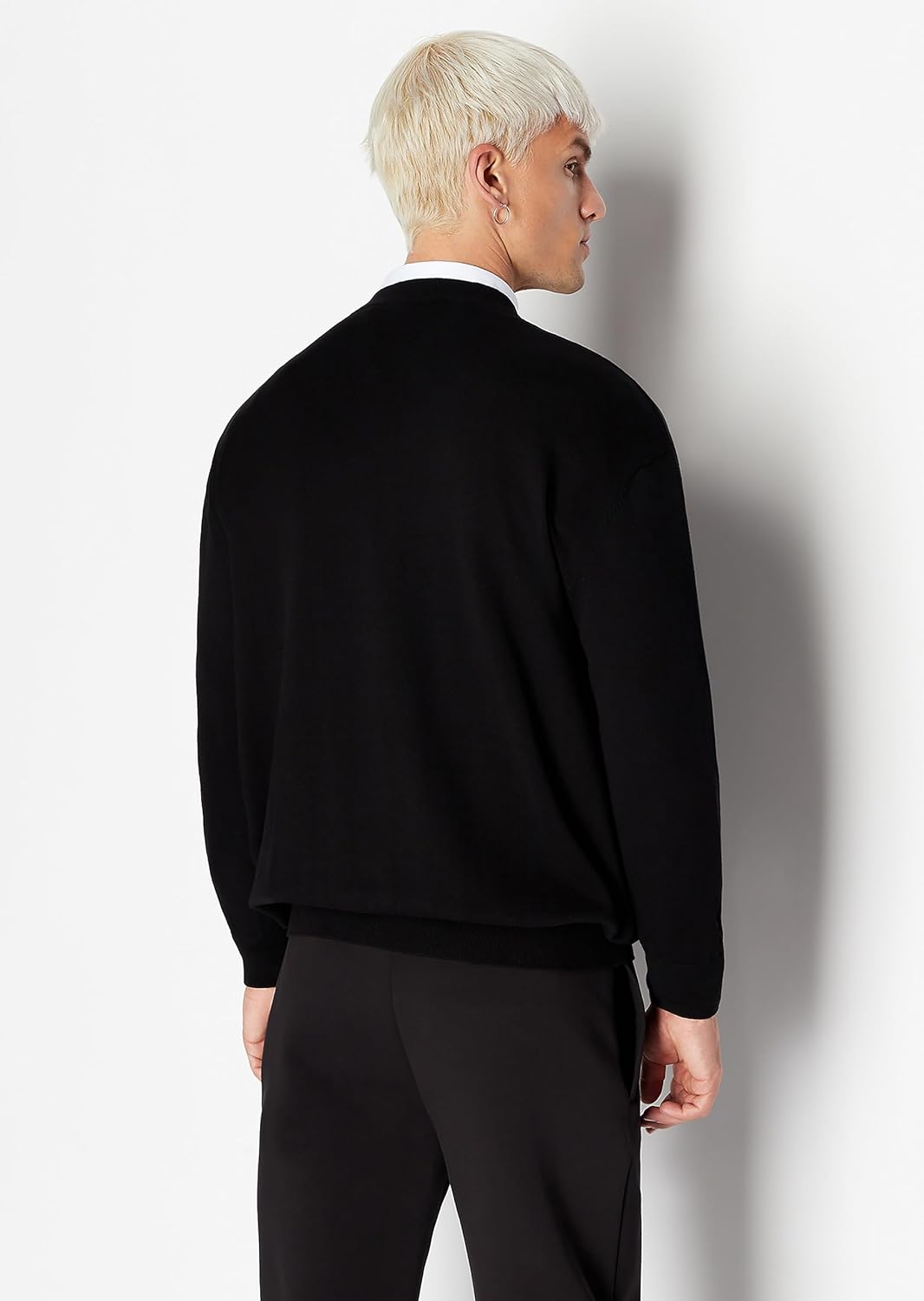 Armani Exchange Mens Cotton Rayon Pullover Logo Sweater - Image 4