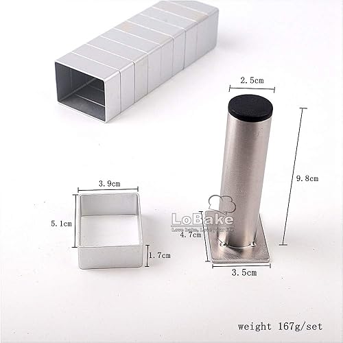Miniatura 2 de LoBake Molde rectangular de aluminio para pastel de piña de acero inoxidable presionando sello mooncake molde fondant galletas moldes DIY