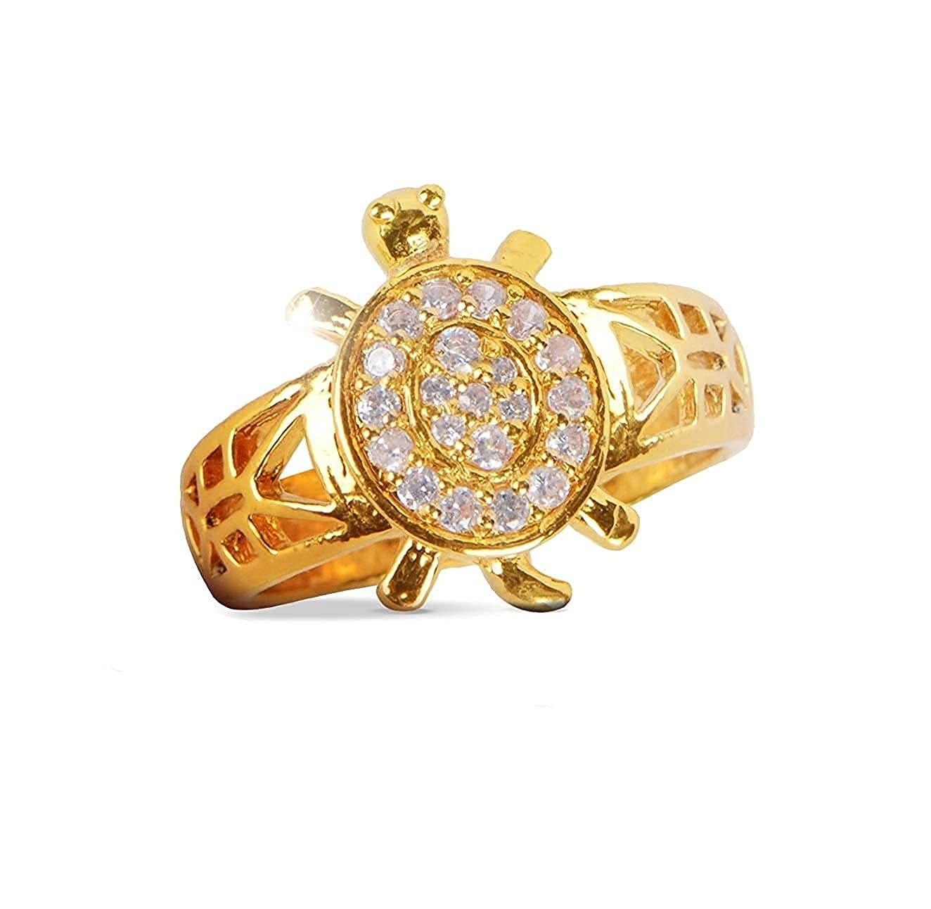 Vaibhav Pratisthan Golden Metal Gold Plated Zircon Stone Ashtadhatu Tortoise Adjustable Ring for Men and Women (B08JLQ83KH) Amazon Price History, Amazon Price Tracker