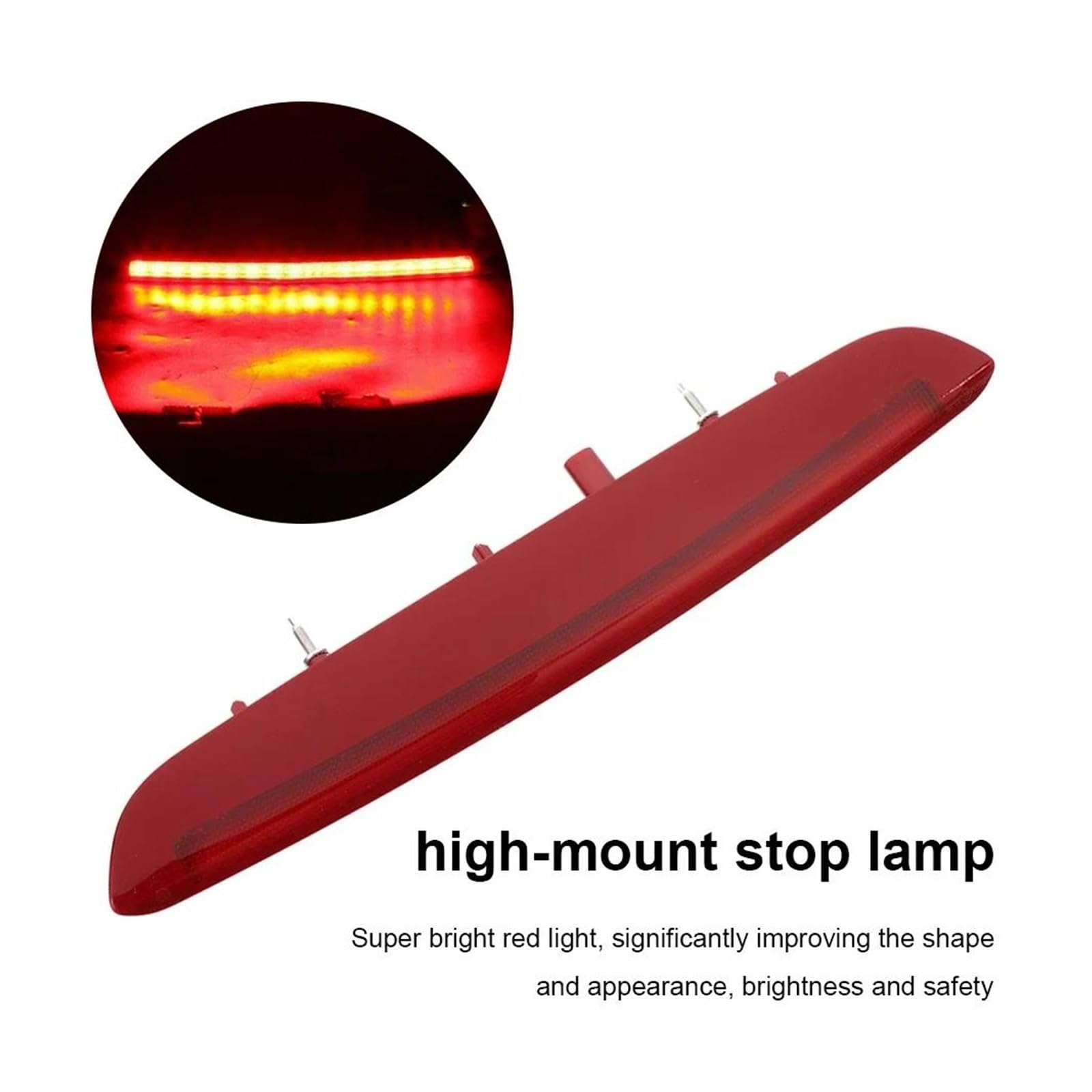 Terza Luce Stop Per Jeep Per Renegade 2015 2016 2017 2018 2019 2020 Montaggio Alto Luce Arresto Auto Alta Luminosità Luce Freno Posteriore Auto 68247167AA Auto Luce Stop Alta(1 pz)