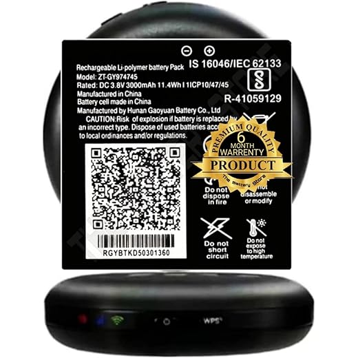 ZT-GY974745 Battery for LYF Jio WiFi Dongle 1Y