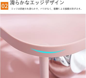 Bedside Shelf Table, 2 Tier Storage, Made of Lightweight Polypropylene, 16.9 x 16.9 x 21.3 inches 43 x 43 x 54 cm, Movable, Silent Casters, Stable Load Capacity, Space Saving, Easy Care, For