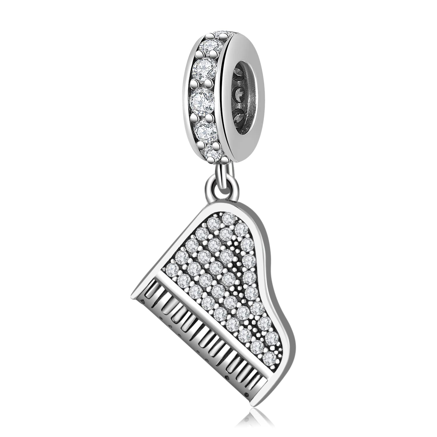 Miniblings pianoforte Orecchini - Handmade strumento a tastiera strumento musicale Jewelry I Piano ala pianista concertista grandi classici - argento orecchini