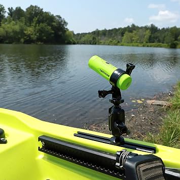 YakAttack Articulating Camera Mount - 5.5 Tall with ScrewBall Base | Compatible with GoPro & 1/4-20 | Low-Profile Adjustable Track Mount for Kayaks | Made in USA