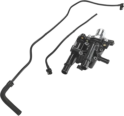 Juego de 3 unidades de carcasa de termostato de refrigerante de motor 25189437 con cuerpo de acelerador, calentador de entrada y salida de tubería