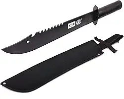 Facão esportivo tático com porta objetos no cabo militar