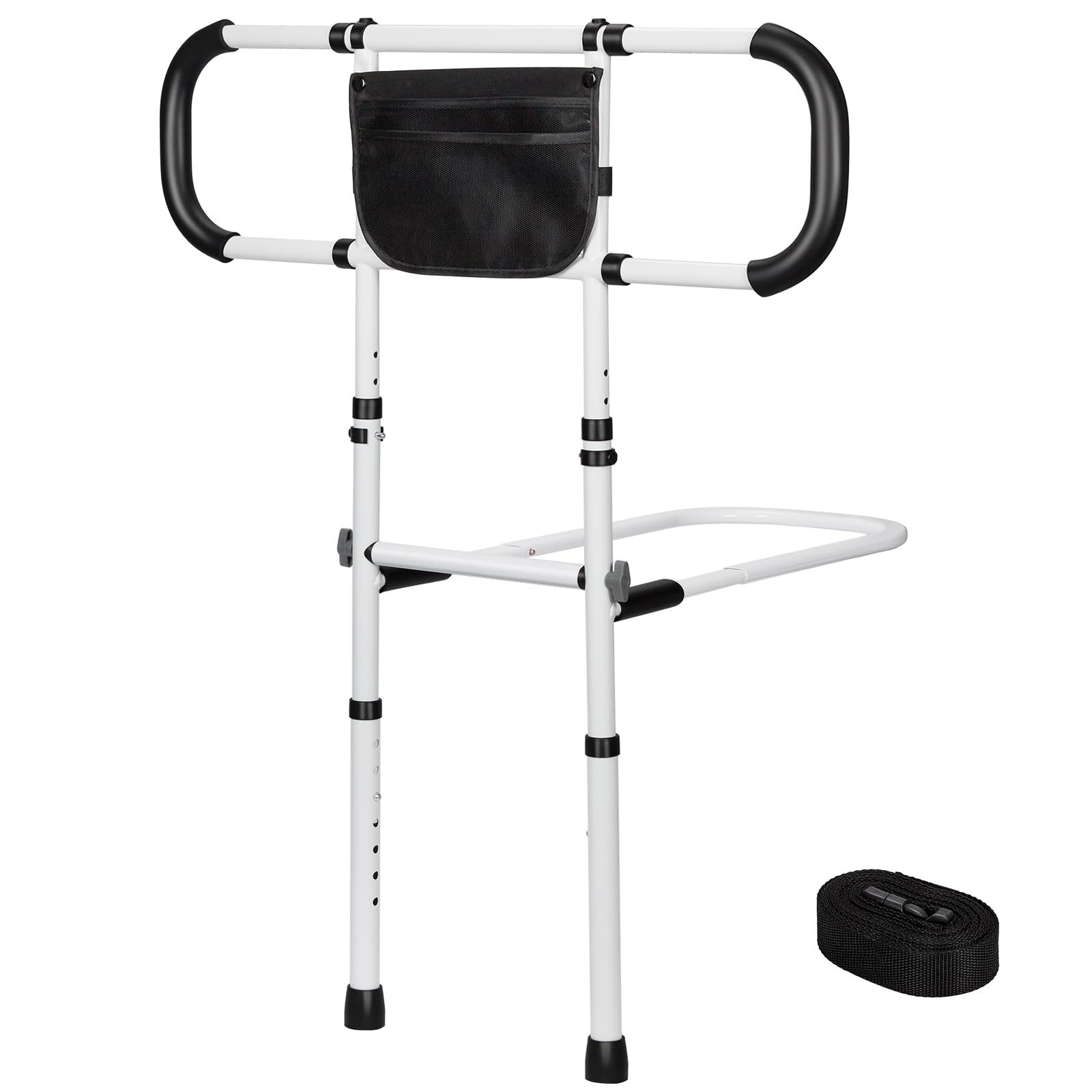 Sponda letto Anziani, Sponde per Letto Anziani y Disabili Stabili e Fermi, Portatile Barriera Letta con Borsa Portaoggetti è Facile da Installare e Adatto a Varie Letta, Grande