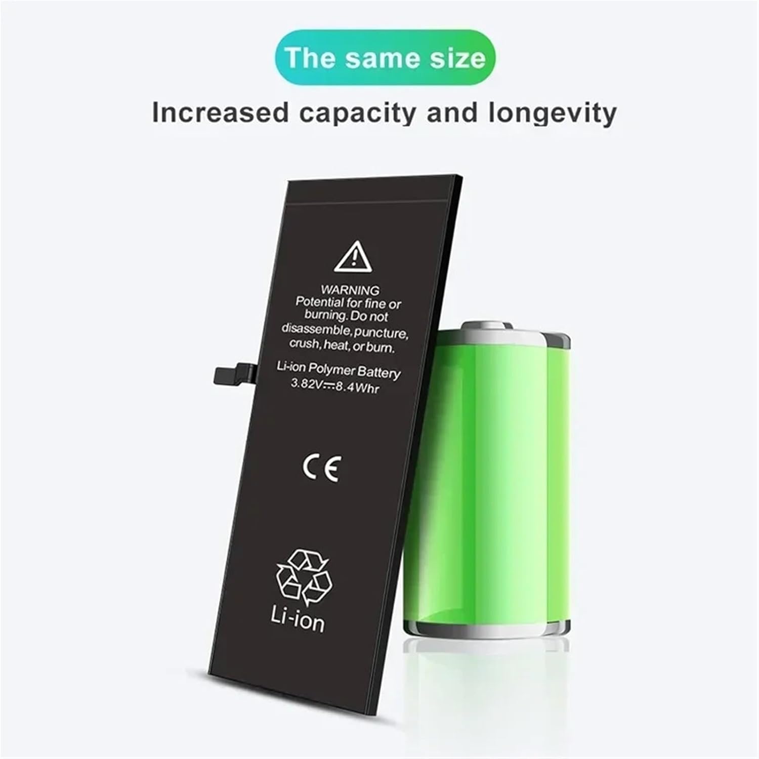 6 6S 5 5S SE 6P 6SP 7 7Plus 8 8Plus X XR XS 11 SE2 4 4G 4S Pro MAX Replacement Batteria + Free Tools(6 2200mAh (HC))