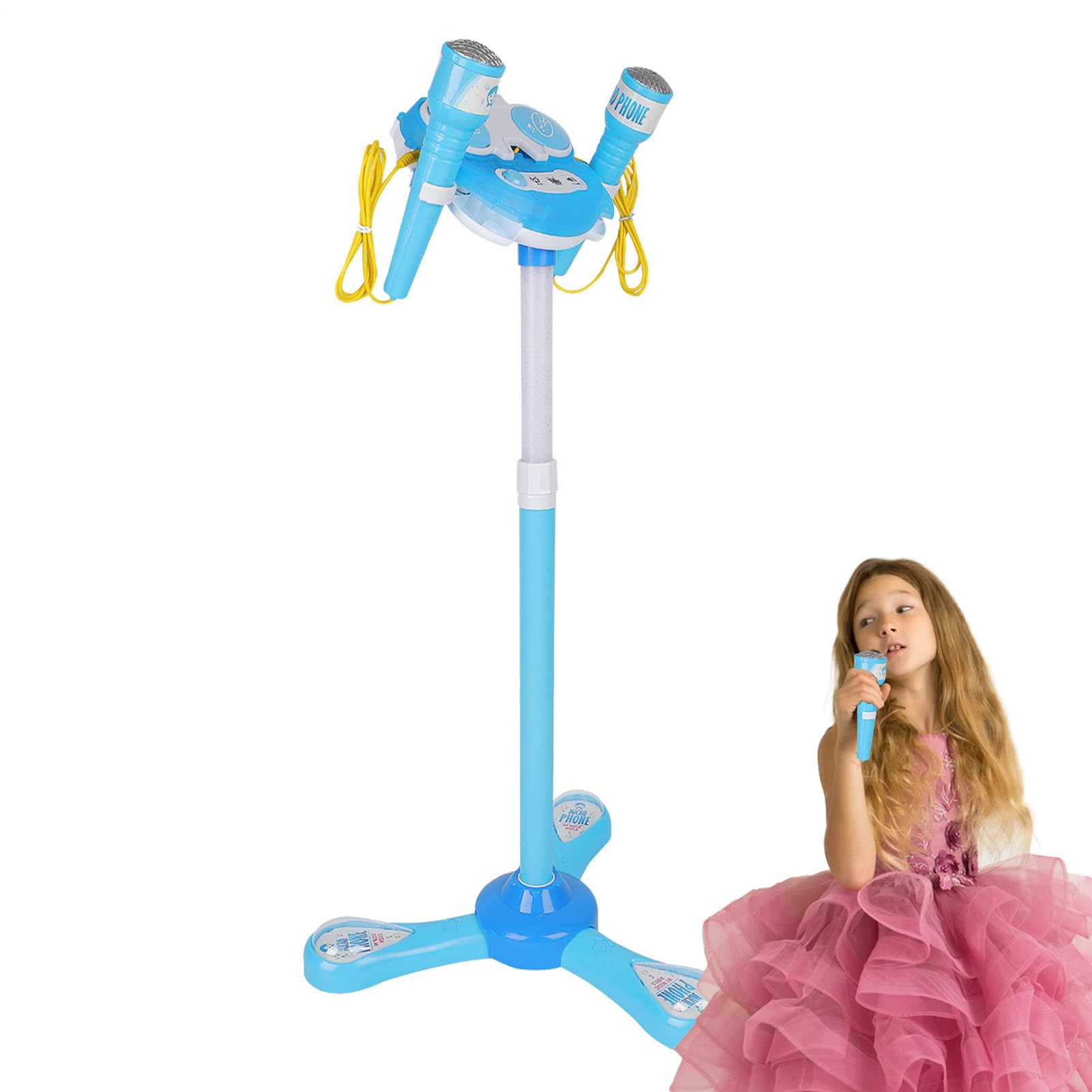 Microfono Per Bambini Con Stand - Microfono Stage Playset, Macchina Da | Karaoke Con Musica, Microfono Educativo Playset, Per Bambini Interattivi In piedi Per Ragazzi Per Ragazzi